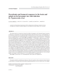 Parasitemia and humoral responses in the brain and spinal cord of