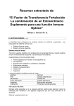 Resumen extractado de: “El Factor de Transferencia Fortalecido La