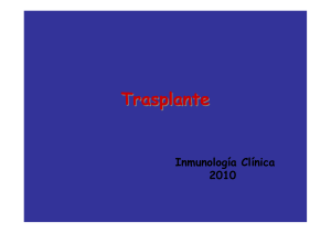 Inmunidad frente a Trasplantes