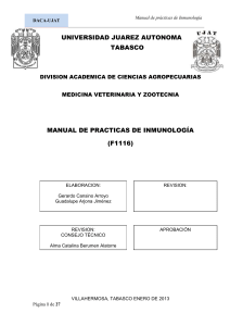 F1116 Manual de Practicas de Inmunologia