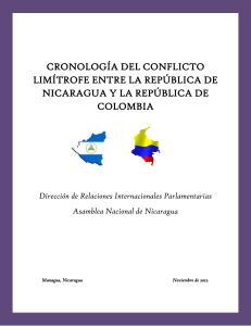 Cronología del Conflicto Limítrofe Nicaragua- Colombia