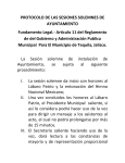 Protocolo Sesiones Solemnes - H. Ayuntamiento de Tequila Jalisco
