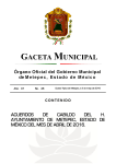 acuerdos de cabildo del h. ayuntamiento de metepec, estado de