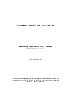 Relaciones en expansión: Irán y América Latina