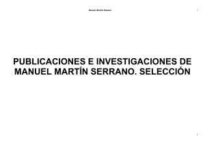 Publicaciones e Investigaciones de Manuel Martín Serrano