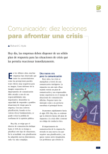 Comunicación: diez lecciones para afrontar una crisis