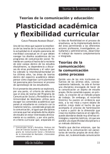 Plasticidad académica y flexibilidad curricular