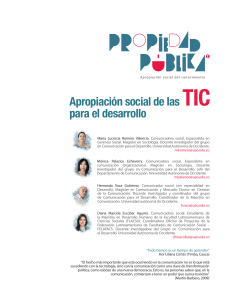 Apropiación social de las TIC para el desarrollo