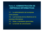 Tema 3: ADMINISTRACIÓN DE EMPRESAS