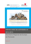 Informe sobre las actividades en 2012-2013