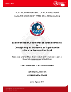 La comunicación, sus formas en la feria dominical de Concepción y