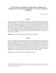 Ley de Servicios de Comunicación Audiovisual en Argentina. Una
