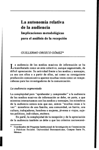 La autonomía relativa de la audiencia" `.F. - CC