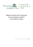Asignatura: Expresión Oral y Comunicación Clave de la Asignatura