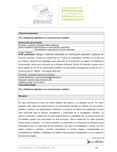 www.bibliotic.info |  Título de la ponencia: TIC