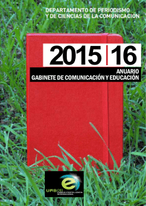 Anuario del Gabinete de Comunicación y Educación