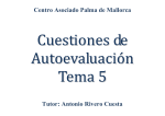 Centro Asociado Palma de Mallorca Tutor: Antonio Rivero Cuesta