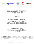 PROGRAMA DE GESTION Y MANTENIMIENTO Para