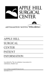 Apple Hill Surgical Center Patient Information