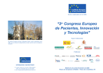3er Congreso Europeo de Pacientes, Innovación y Tecnologías