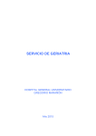 SERVICIO DE GERIATRIA - Sociedad Española de Geriatría y
