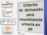 criterios de derivación en incontiencia urinaria en AP