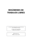 RESÚMENES DE TRABAJOS LIBRES