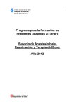 Programa para la formación de residentes adaptado al centro