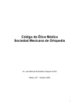 Código de Ética Médica Sociedad Mexicana de Ortopedia