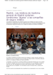Madrid.- Los médicos de medicina general de Madrid reclaman