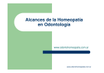 Alcances de la Homeopatía en Odontología