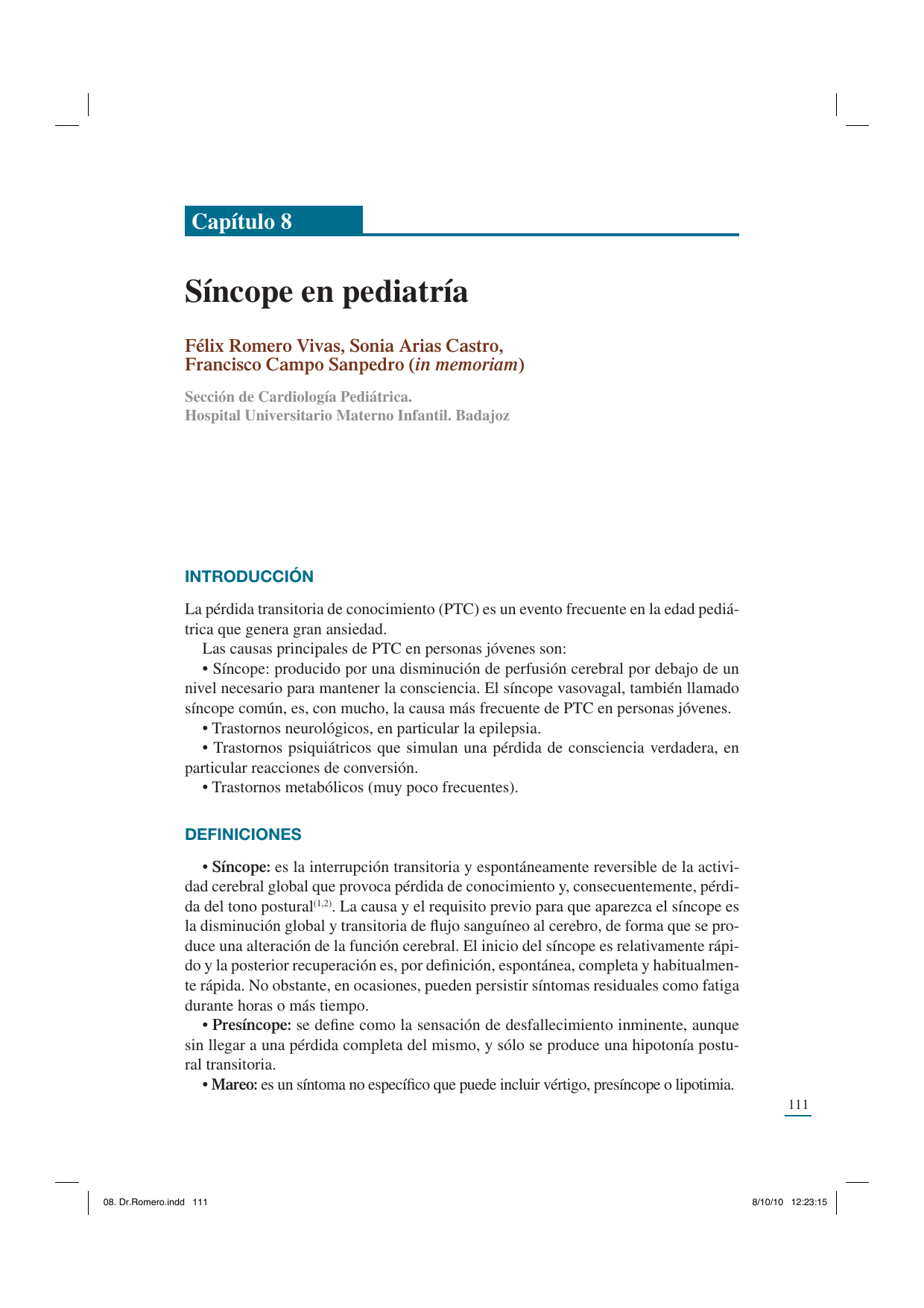 Sincope En Pediatria