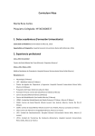 Currículum Vitae Marta Roca Carles Psiquiatra Colegiada: Nº 30
