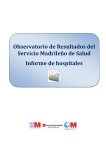 Observatorio de Resultados del Servicio Madrileño de Salud