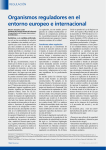 Organismos reguladores en el entorno europeo e internacional. Por
