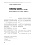 Consentimiento informado: Importancia de información al paciente