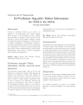 El Profesor Agustín Téllez Meneses: su vida y su obra