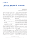 Editorial Currículum de formación en Atención Primaria europeo