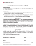 Consent for Treatment and Authorization to Pay Benefits