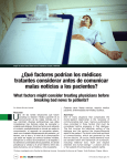 ¿Qué factores podrían los médicos tratantes considerar antes de