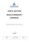 HOSPITAL SANTA ROSA DEPARTAMENTO DE CIRUGIA