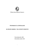 Programa Formación Especialidad Cirugía General. MIR