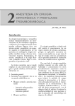 anestesia en cirugía ortopédica y profilaxis tromboembólica