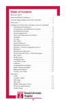 Table of Contents - Temple University Hospital