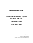 memoria de rotación: respiratory institute – medical