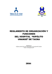 ROF – Hospital Hipolito Unanue - Dirección Regional de Salud Tacna