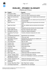 English - Language Glossary (Wards and Clinics) (Spanish)