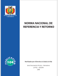 norma nacional de referencia y retorno