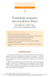 Formulando preguntas para la práctica clínica