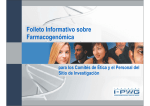 Folleto Informativo sobre Farmacogenómica - I